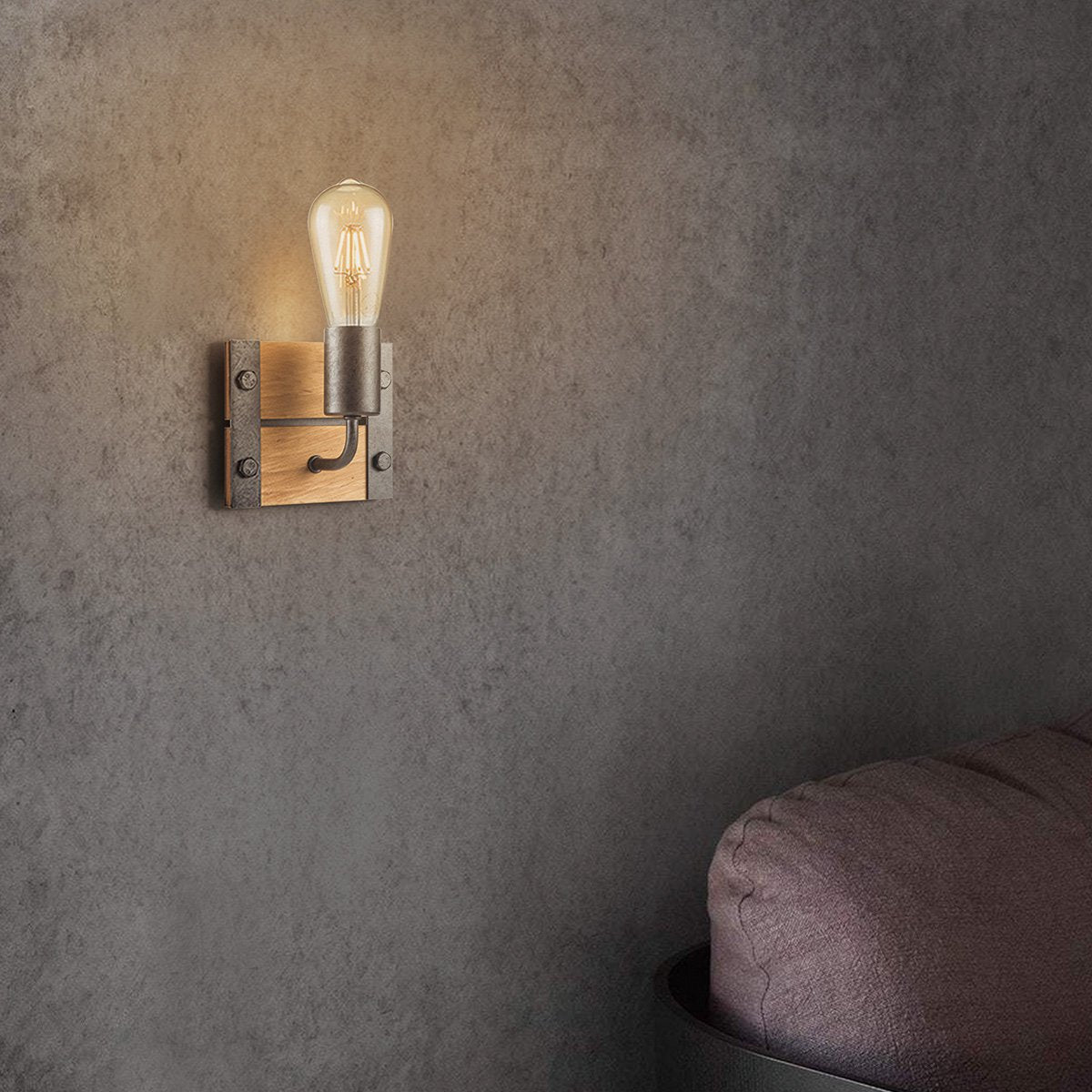 Industriële Wandlamp Denton | 15/11/13cm | Antraciet