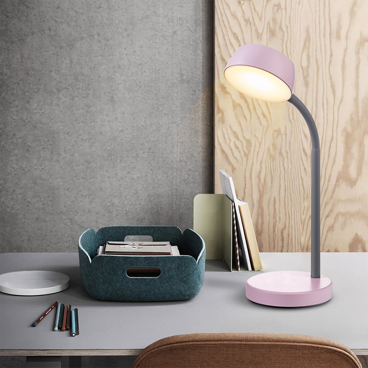 College Led Bureaulamp 5W Roze - Verstelbaar