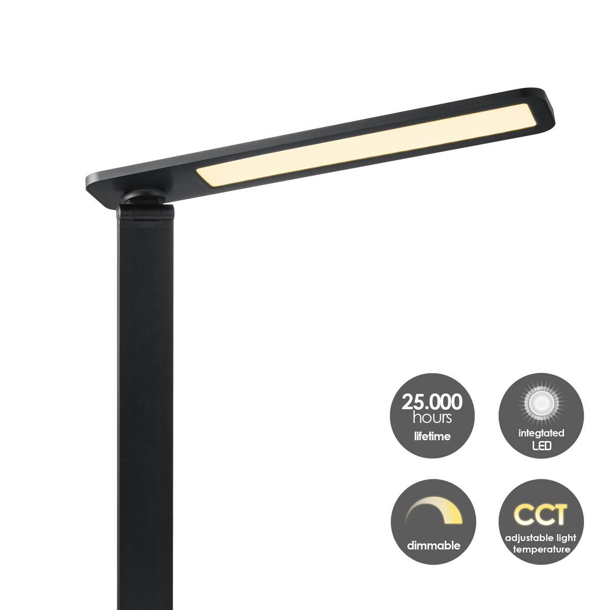 Talia Led Bureaulamp 6W Zwart - Verstelbare