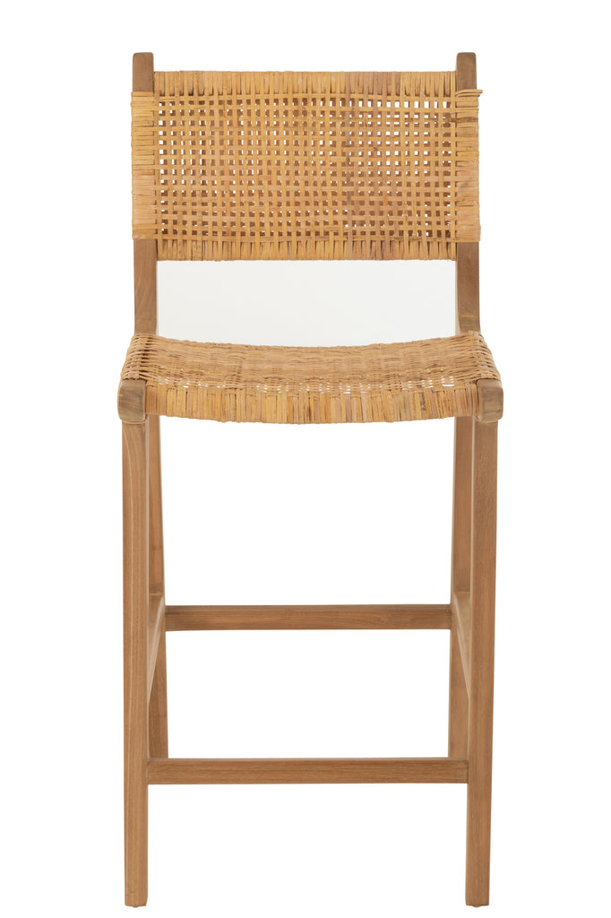 Bar stoel Mona Rattan/Teak Naturel
