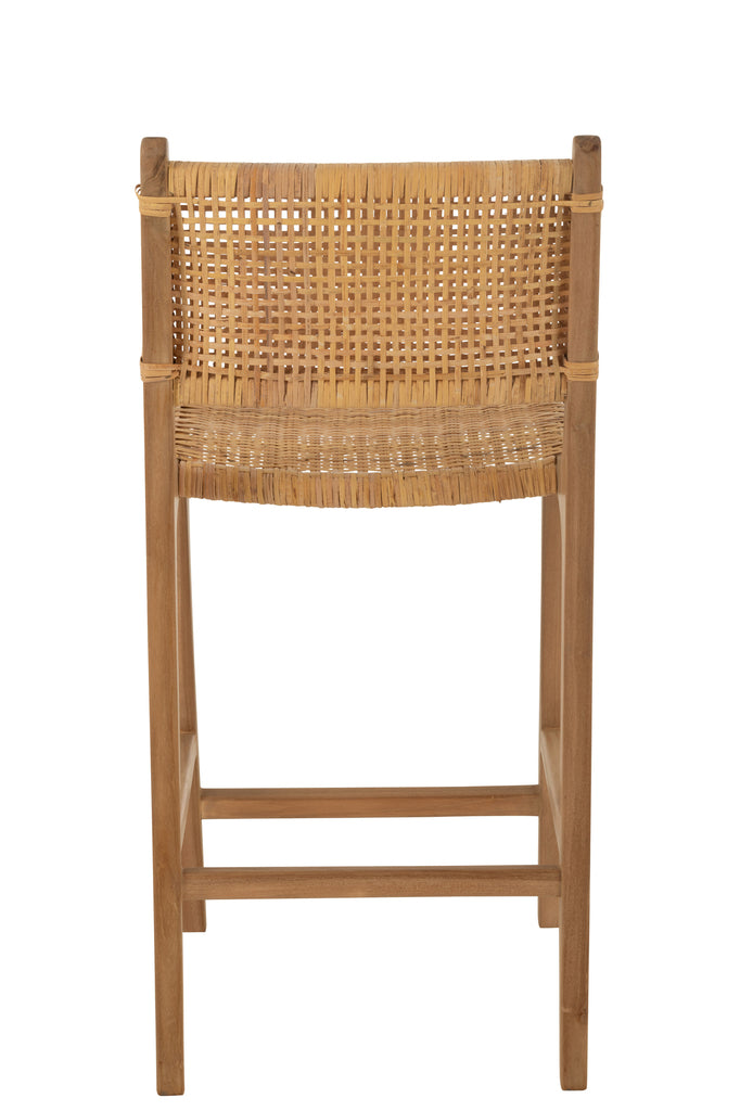 Bar stoel Mona Rattan/Teak Naturel
