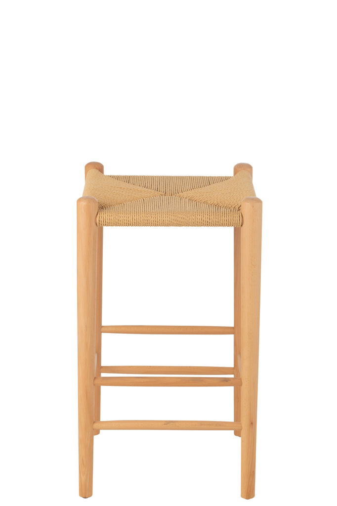 Barkruk Orient Beukenhout/Touw Natuurlijk