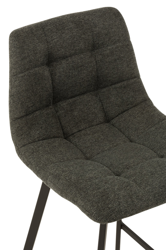 Barstoel Stephane Textiel/Metaal Donkergrijs