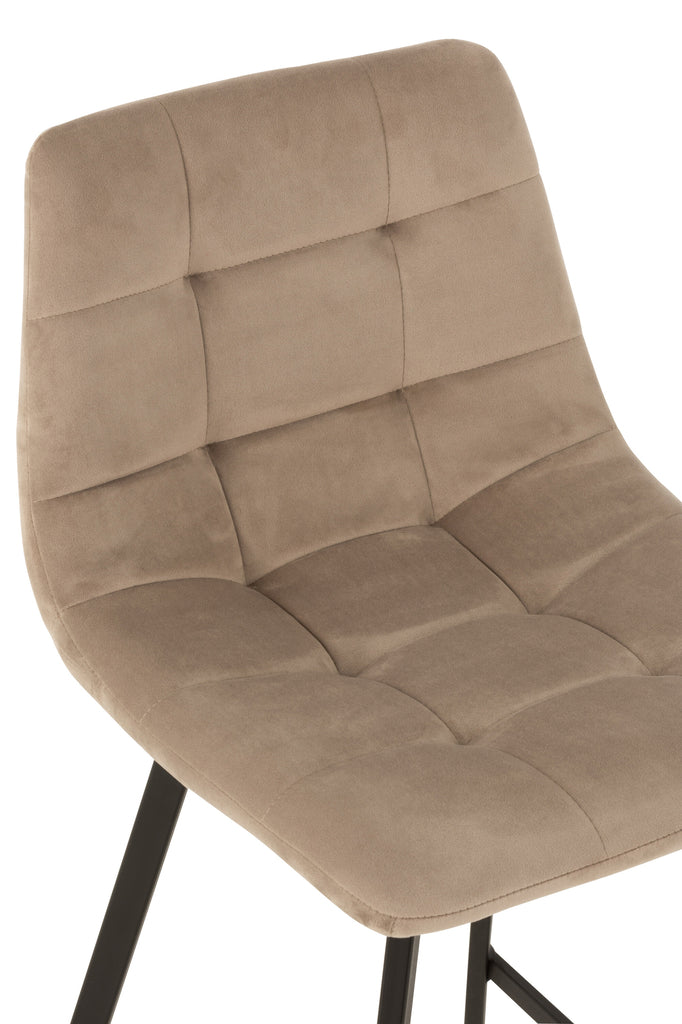 Barstoel Olivier Textiel/Metaal Beige
