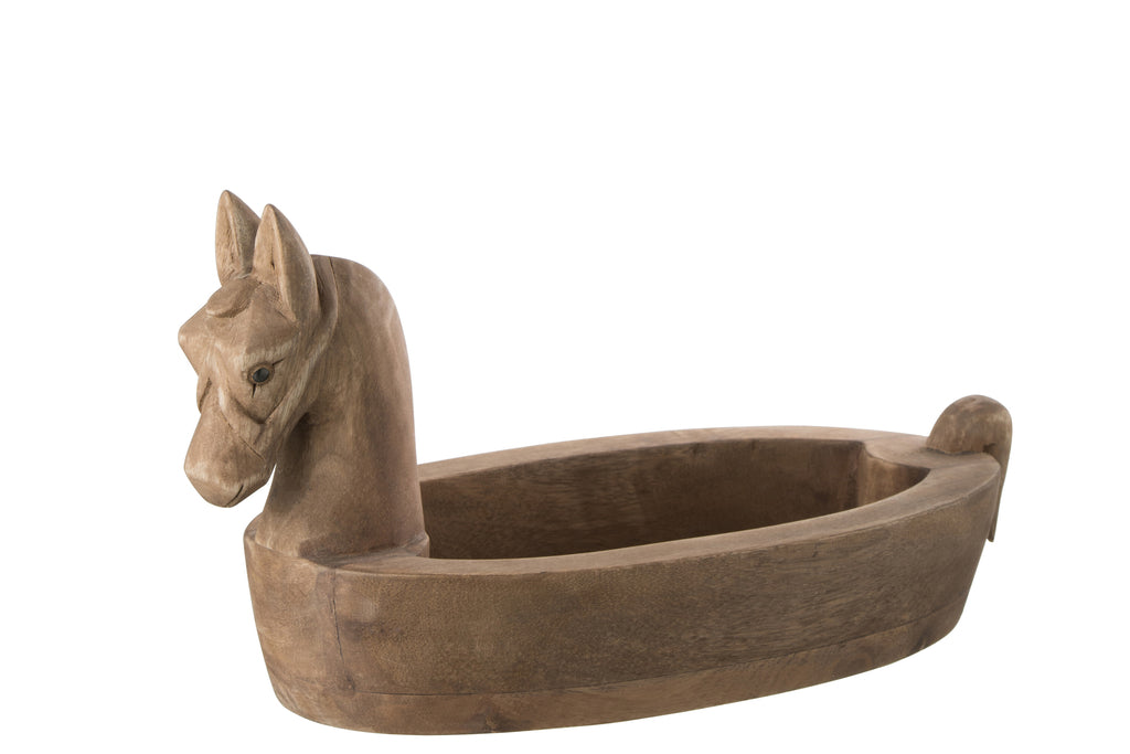 Kommetje Paard Ovaal Mango Hout Natuurlijk Klein