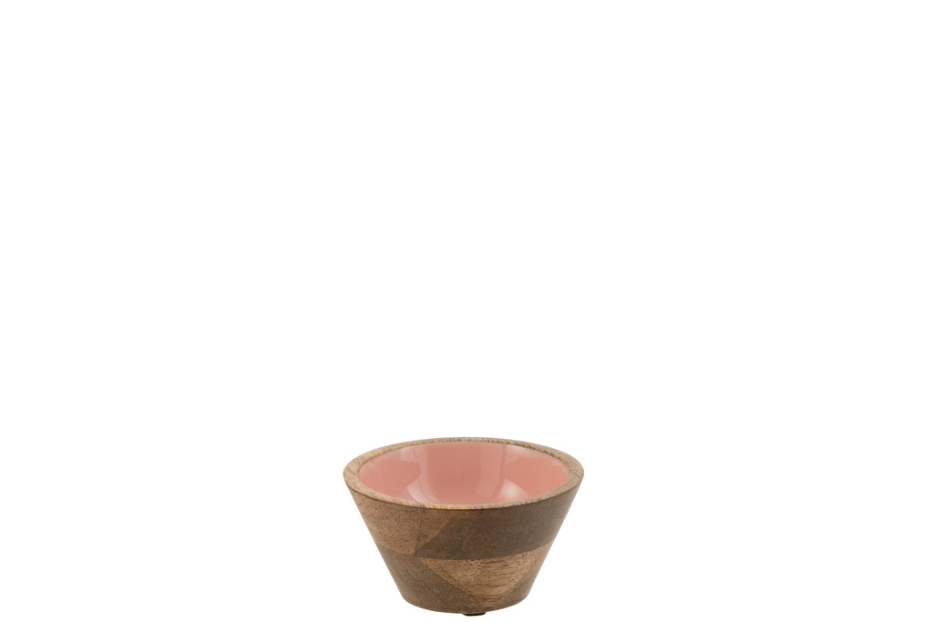 Kommetje Mangohout Roze Emaille Klein
