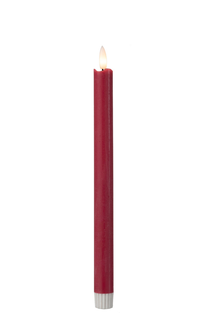 Doos 2 Kaarsen Led Lang Rood Groot