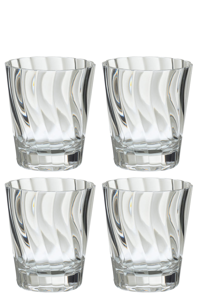 J-Line Doos van 4 drinkglazen plastic transparant