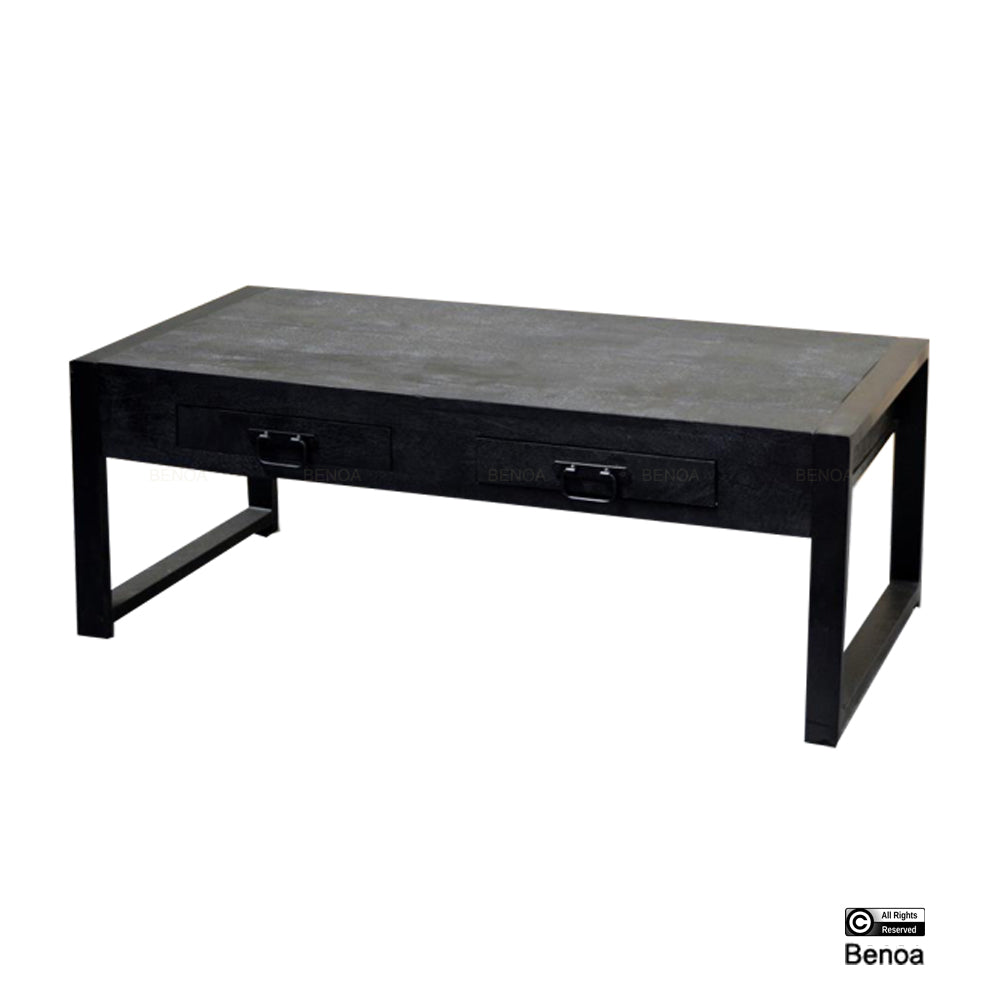 Britt 2 lade salontafel zwart 120