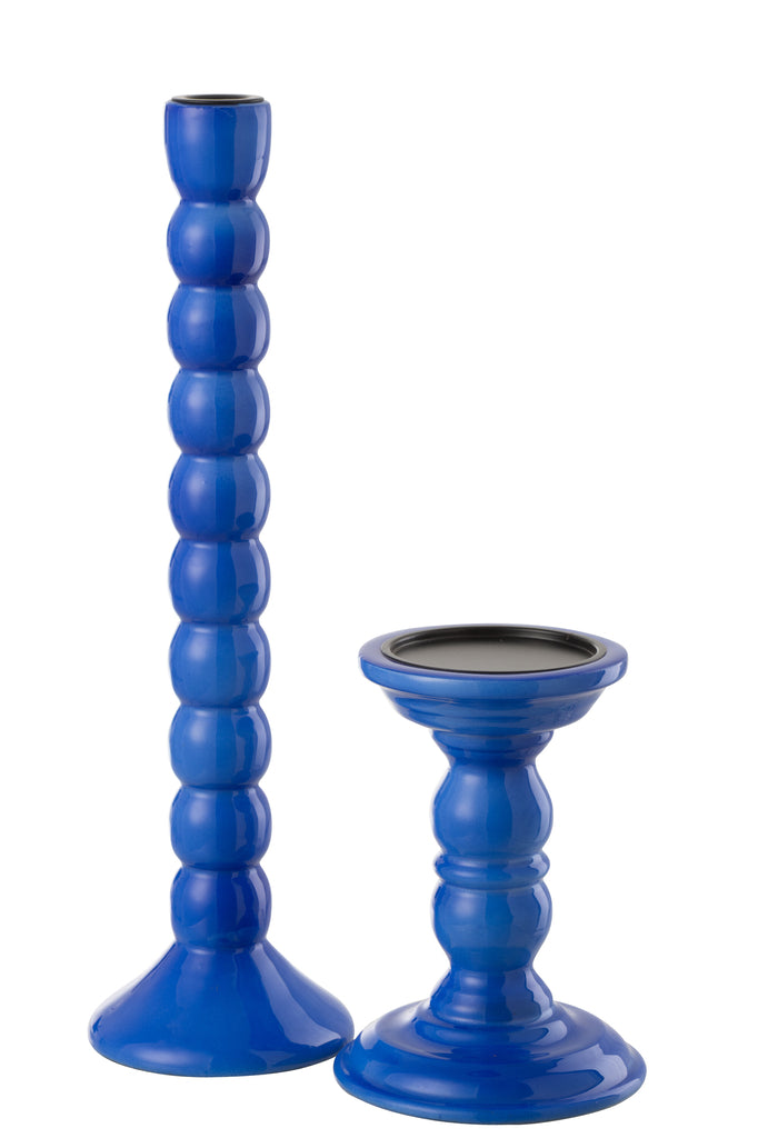 Kaarsenhouder Mangohout Blauw