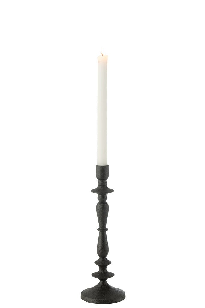 Candle Holder Metal Black Small