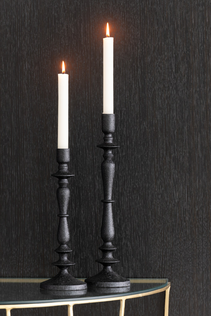 Candle Holder Metal Black Small
