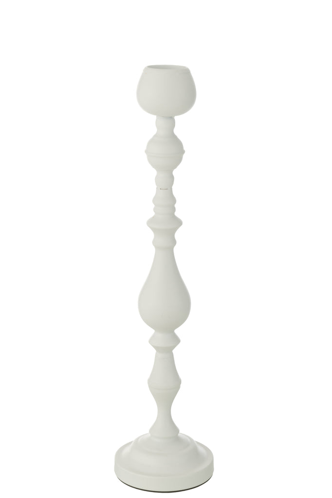 Kaarsenhouder Monarchy Metaal Wit Groot
