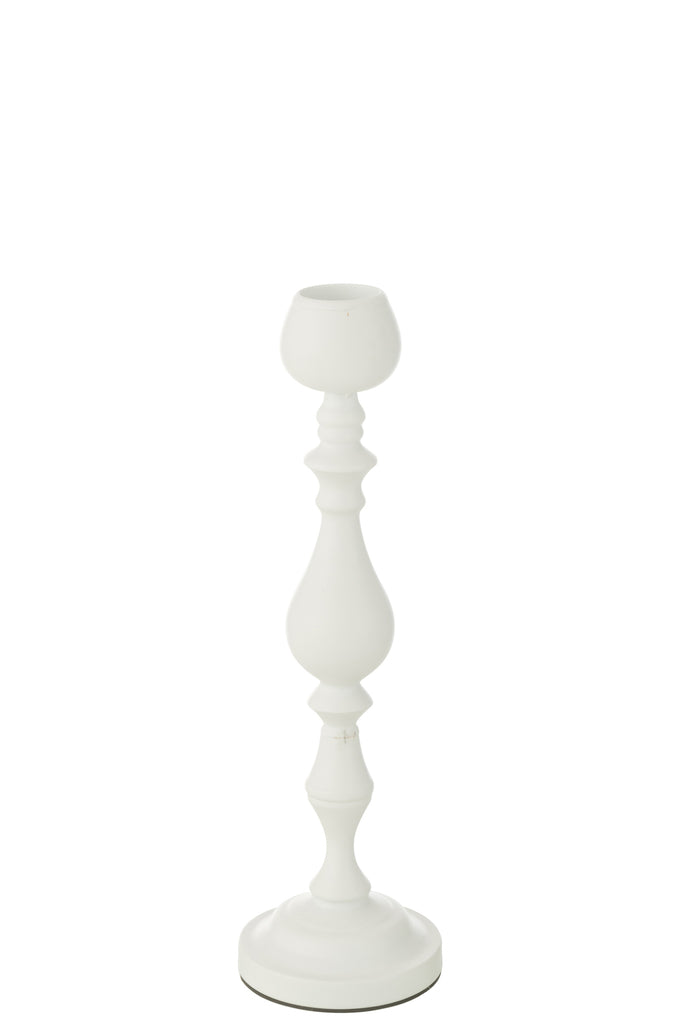 Kaarsenhouder Monarchy Metaal Wit Klein
