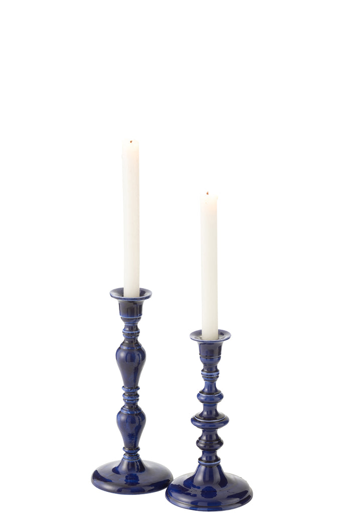 Kaarsenhouder Pag Aluminium Blauw