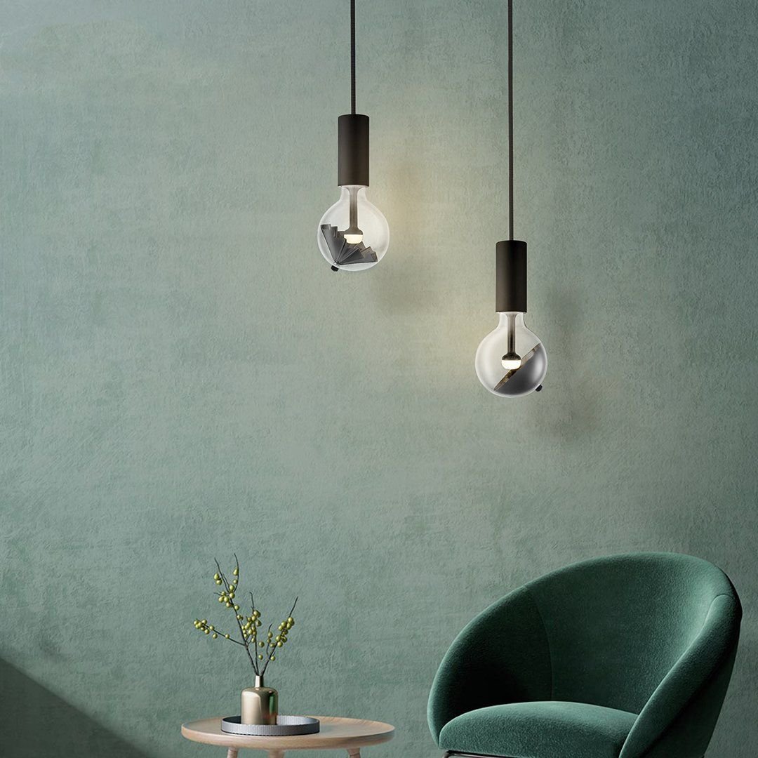 dimbare LED lamp Umbrella zwart-zilver E27 5W 400Lm