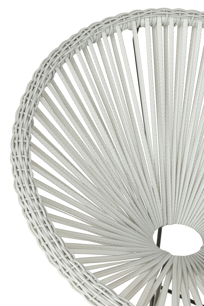 Stoel Alco Metaal/Riet Wit