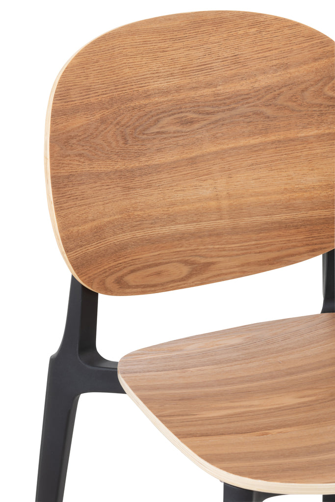 Stoel Basic Polyester/Fineer Natuurlijk