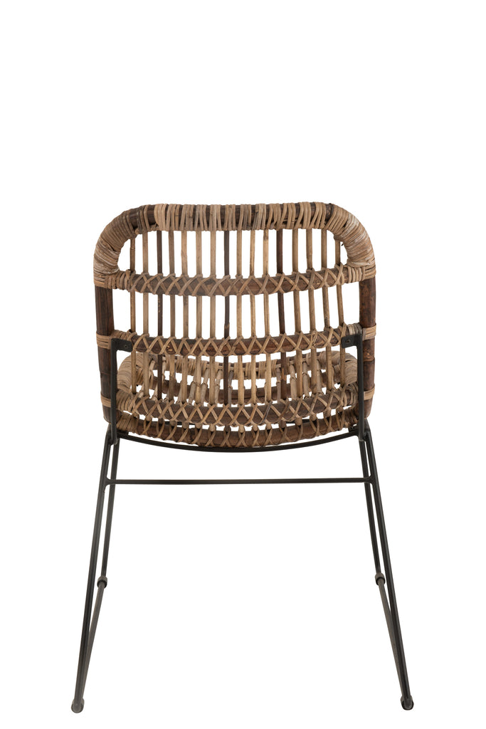 Stoel Billie Bananenbladeren/Teakhout Natuurlijk