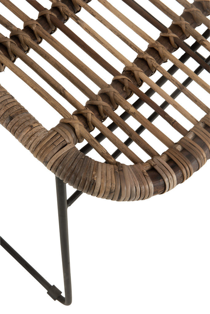 Stoel Billie Bananenbladeren/Teakhout Natuurlijk