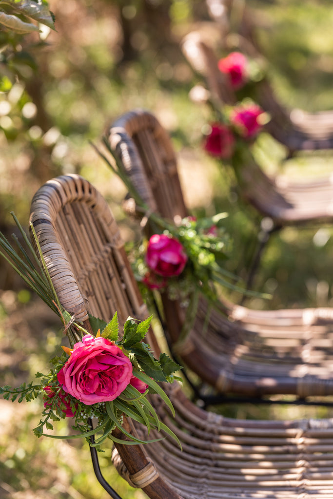 Stoel Billie Bananenbladeren/Teakhout Natuurlijk