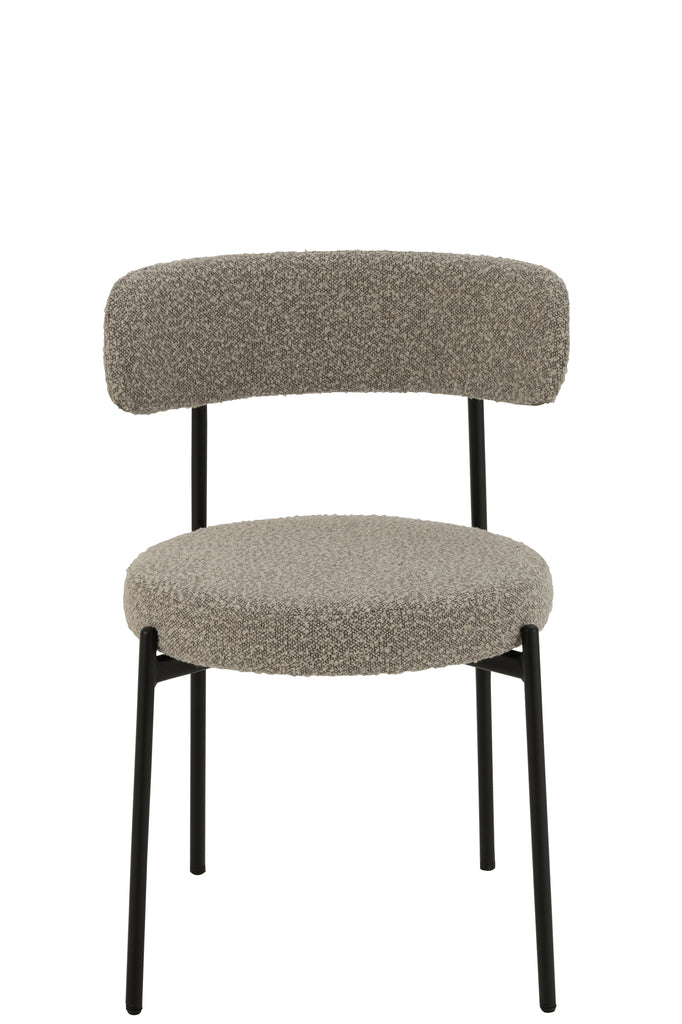 Stoel Boucle Triplex/Polyester Grijs/Zwart