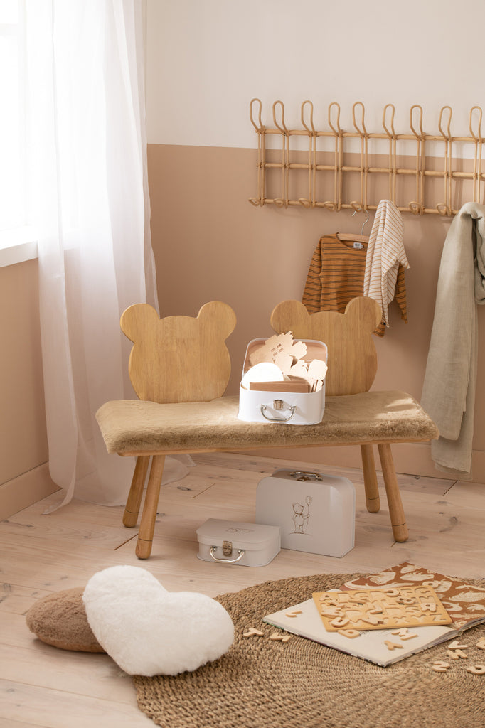 Stoel Kind Beer 2 Mensen Hout Natuurlijk