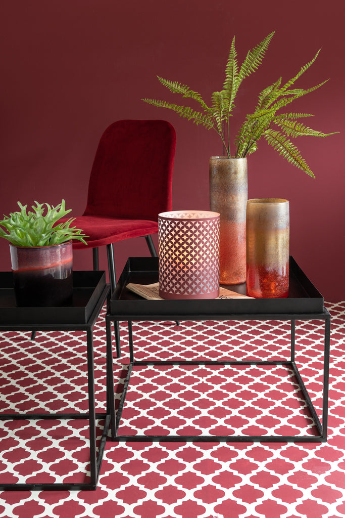 Stoel Claire Metaal/Textiel Bordeauxrood