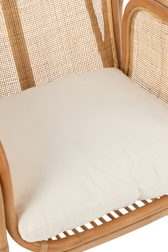 Stoel+kussen Casablanca Rotan Natuurlijk