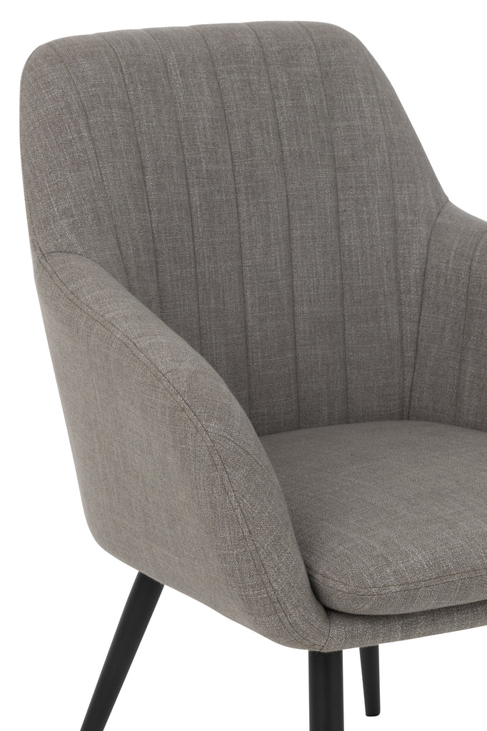 Stoel Miles Staal/Schuim Grijs