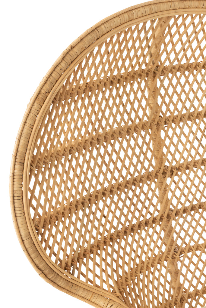 Stoel Pauw Met Kussen Rotan Natuurlijk