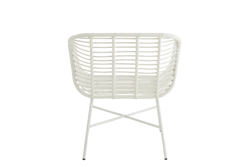 Stoel Rachelle Buiten Met/Rattan Wit