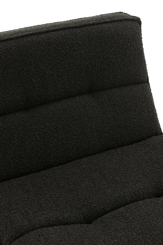 Chair Swivel Square Poplar Wood/Foam Black