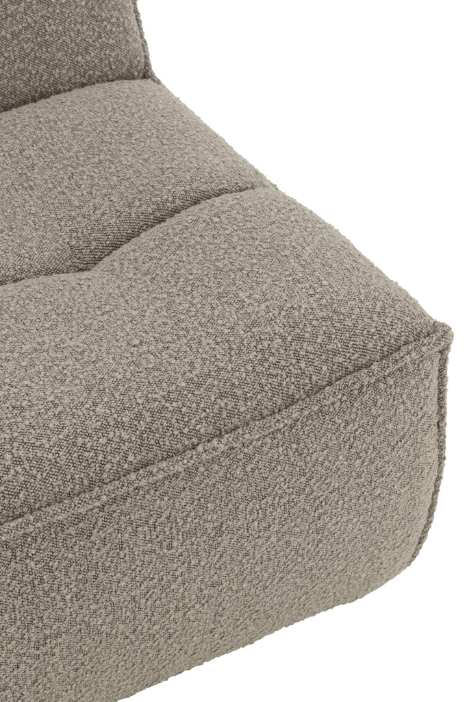 Chair Swivel Square Poplar Wood/Foam Taupe