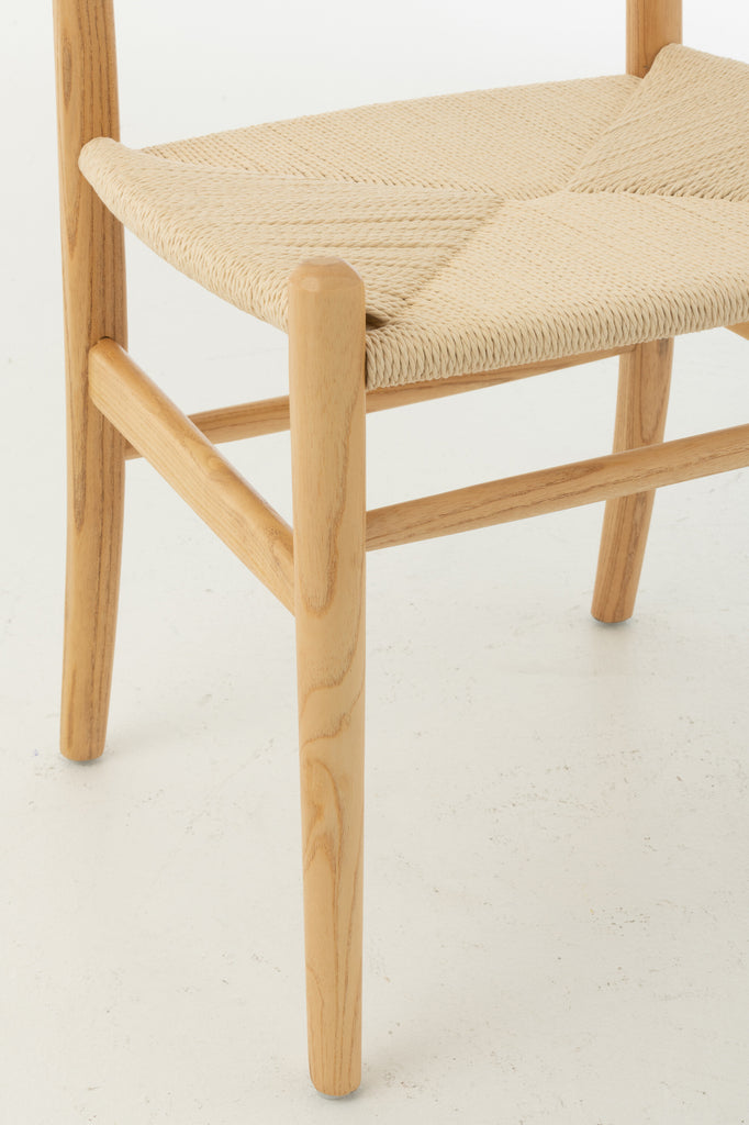 Stoel Toon Beukenhout/Touw Natuurlijk