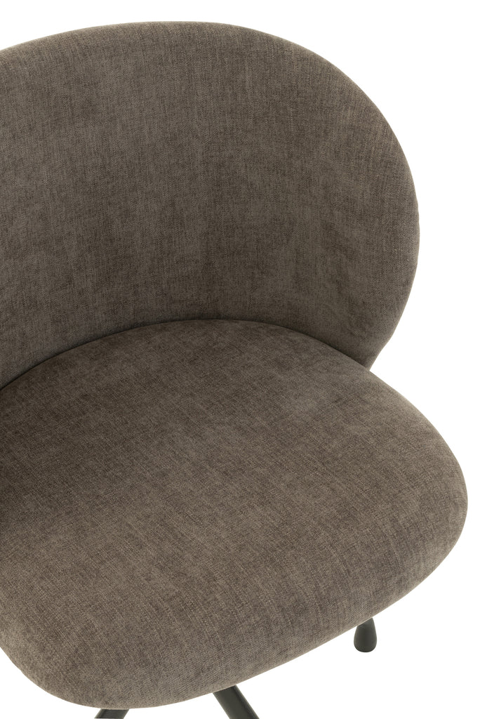 Stoel Draai/Omhoog/Omlaag Textiel Donkergrijs