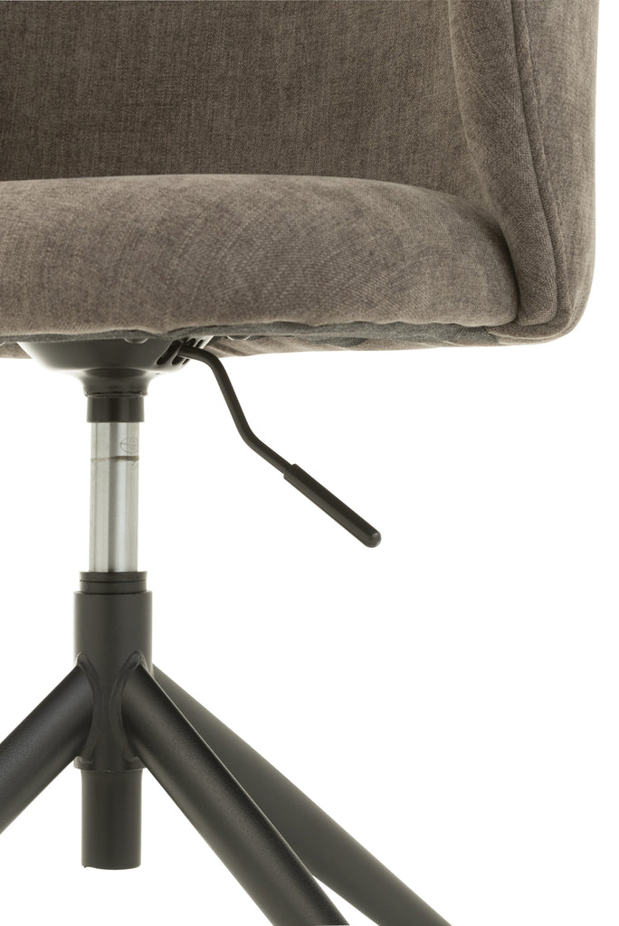 Stoel Draai/Omhoog/Omlaag Textiel Donkergrijs