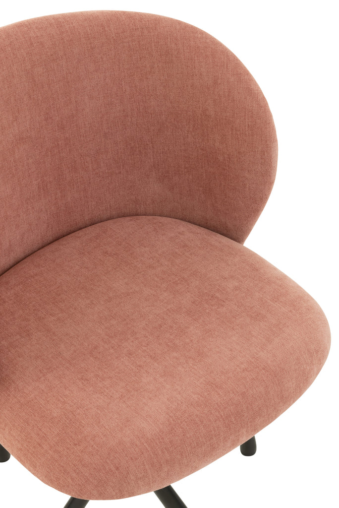 Stoel Draai/Omhoog/Omlaag Textiel Lichtroze