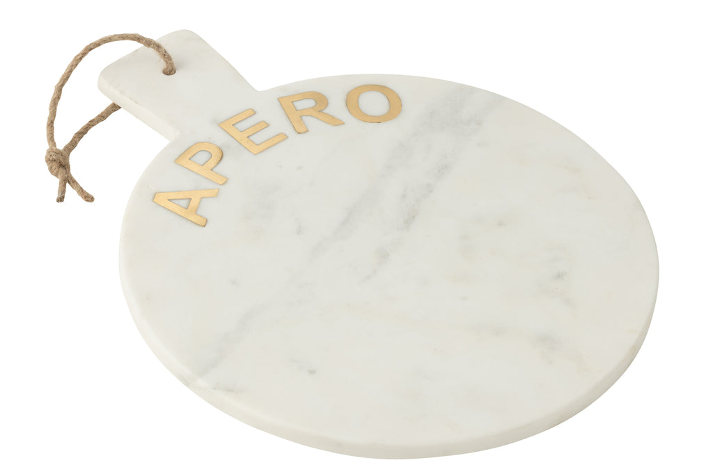 Cheese Board Round Apero Marble White