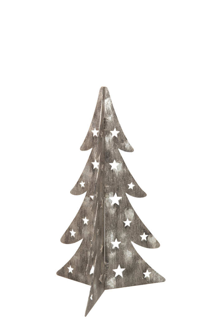 J-Line Christmas Tree 3Parts Metal Glitter Dark Grey Large