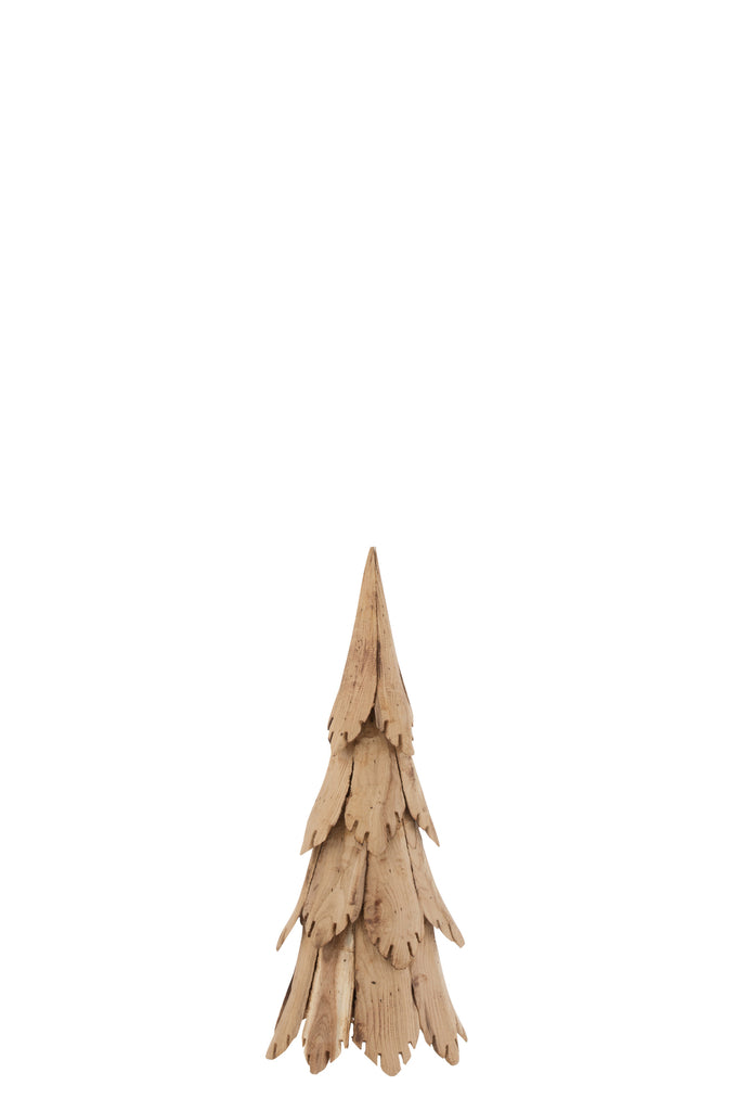 J-Line Christmas Tree Pieces Wood Natural Small