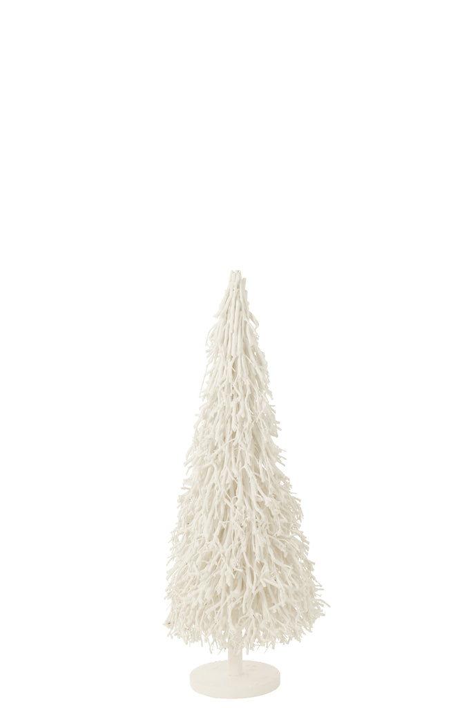 J-Line Christmas Tree Teatree Wood White Medium