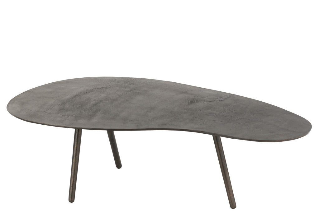 Salontafel Drop Aluminium/IJzer Zwart Groot