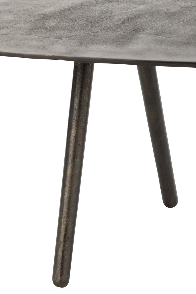 Salontafel Drop Aluminium/IJzer Zwart Groot