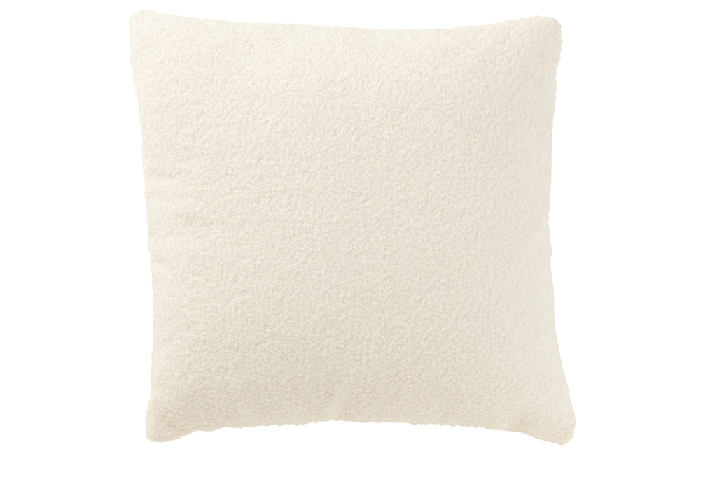 J-Line Kussen Merry Christmas Boucl - Wit/Rood