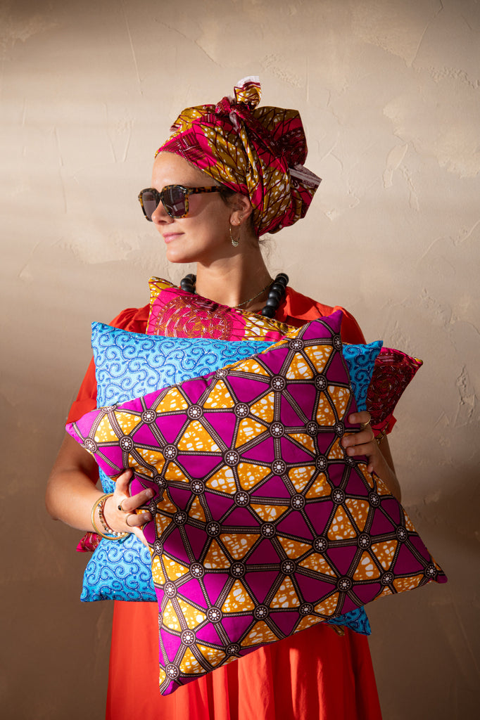 Kussen met patroon Vormen Stoffenmix Assortiment Van 2