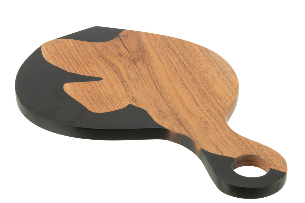 Cutting Board Modern Acacia Wood/Resin Natural/Black