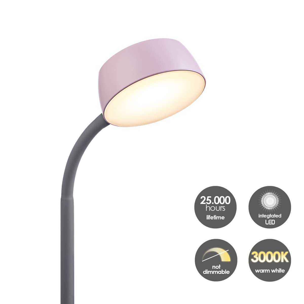 College Led Bureaulamp 5W Roze - Verstelbaar