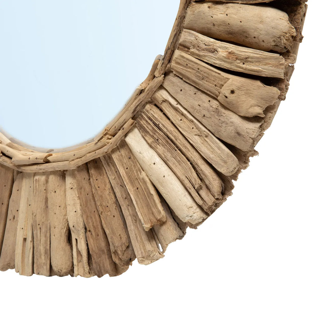 De Driftwood Crown Spiegel - Naturel - M