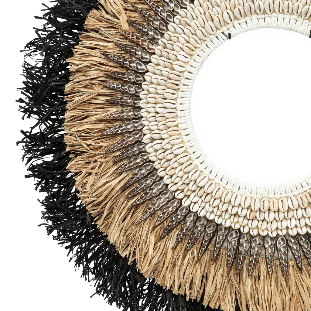 De Mojo Raffia op Stand - Decoratie - Naturel Zwart